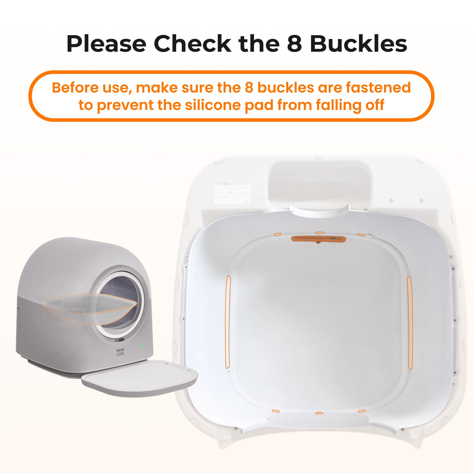 HHOLOVE Silicone Pad for TYpro Self-Cleaning Litter Box