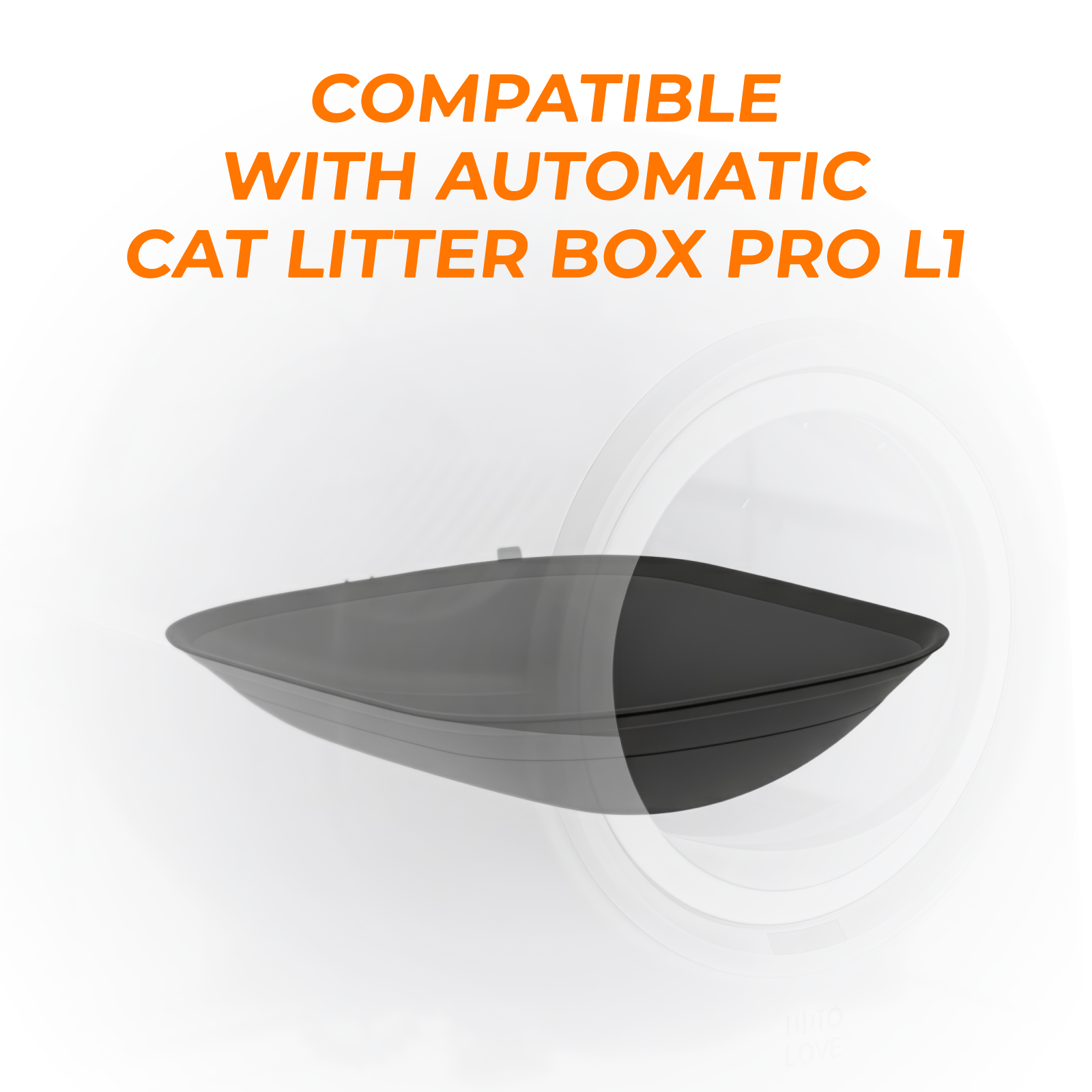 HHOLOVE Silicone Pad for TYpro Self-Cleaning Litter Box(Dark Grey)