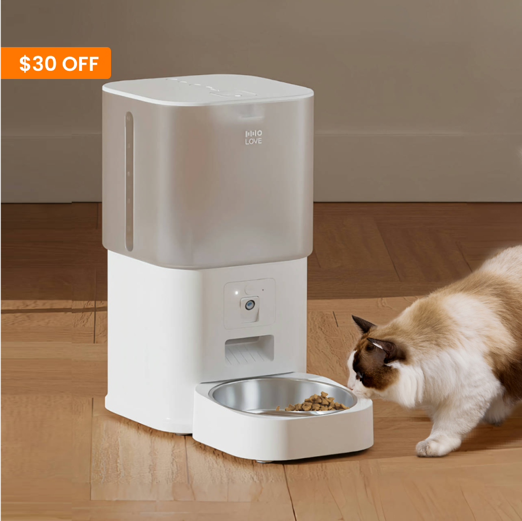 HHOLOVE Automatic Cat Feeder with Camera