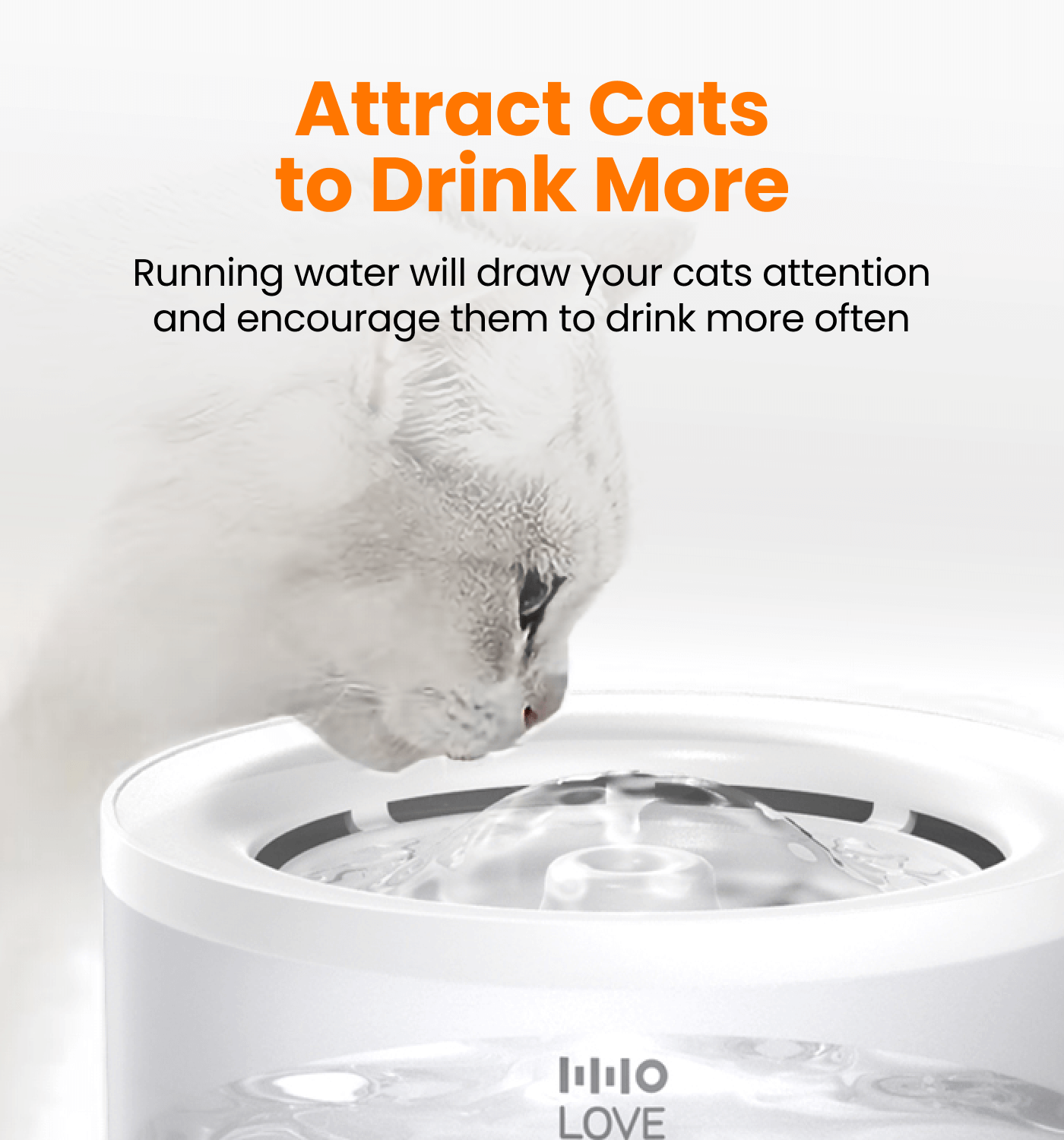 HHOLOVE Cat Water Fountain