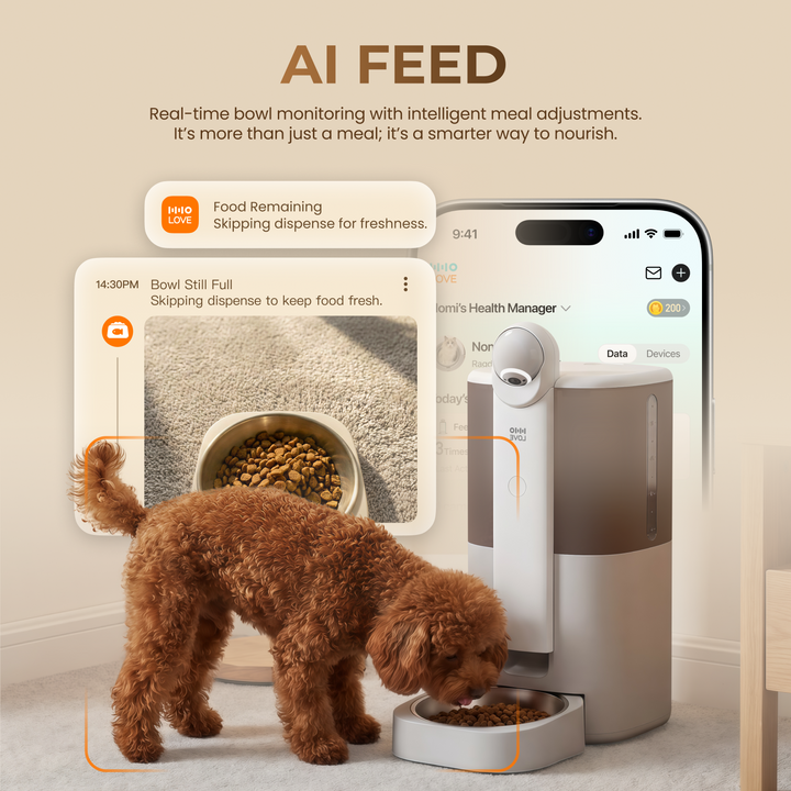 YUNO 360° AI Vision Pet Feeder AI-Powered Feeding | Real-Time Monitoring | Smart Pet Recognition | Remote Companionship