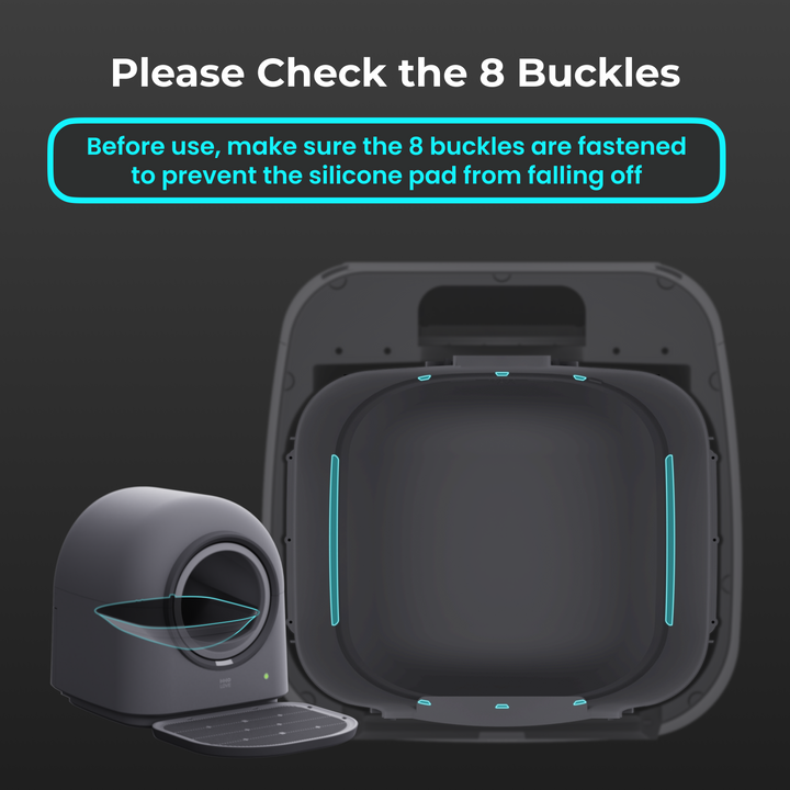 HHOLOVE Automatic Cat Litter Box Pro（Dark Grey）