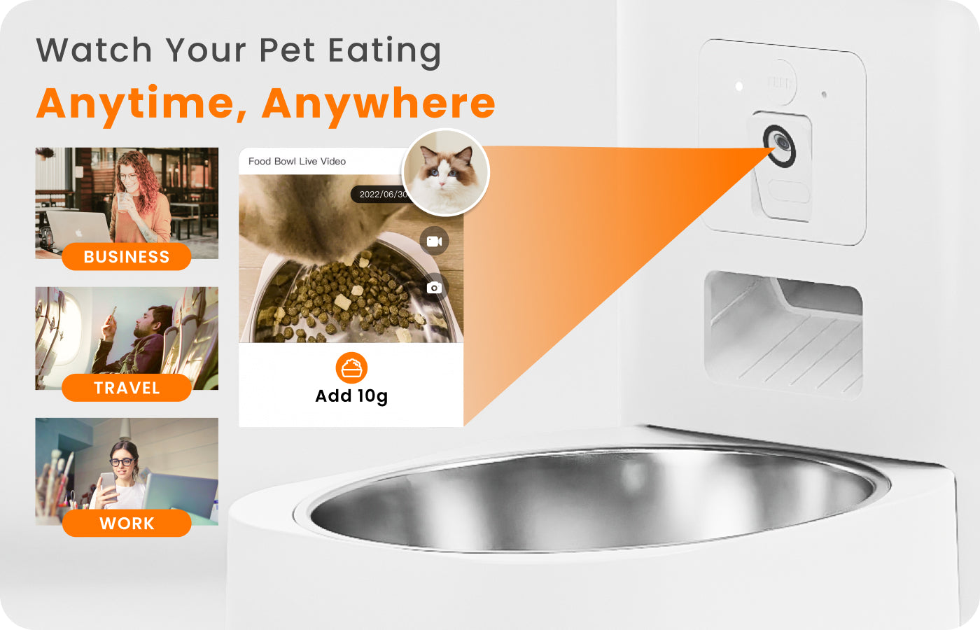 HHOLOVE Smart Feeder's function - Food Bowl Visibility