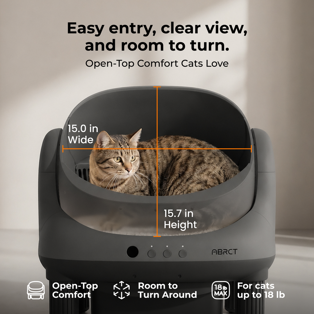 ABRCT Open-Top L1 Self-Cleaning Cat Litter Box | Powered by HHOLOVE