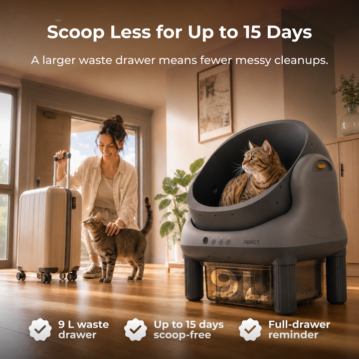 ABRCT Open-Top L1 Self-Cleaning Cat Litter Box | Powered by HHOLOVE