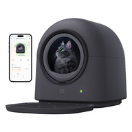 Arenero autolimpiable automático HHOLOVE Pro – Gris oscuro