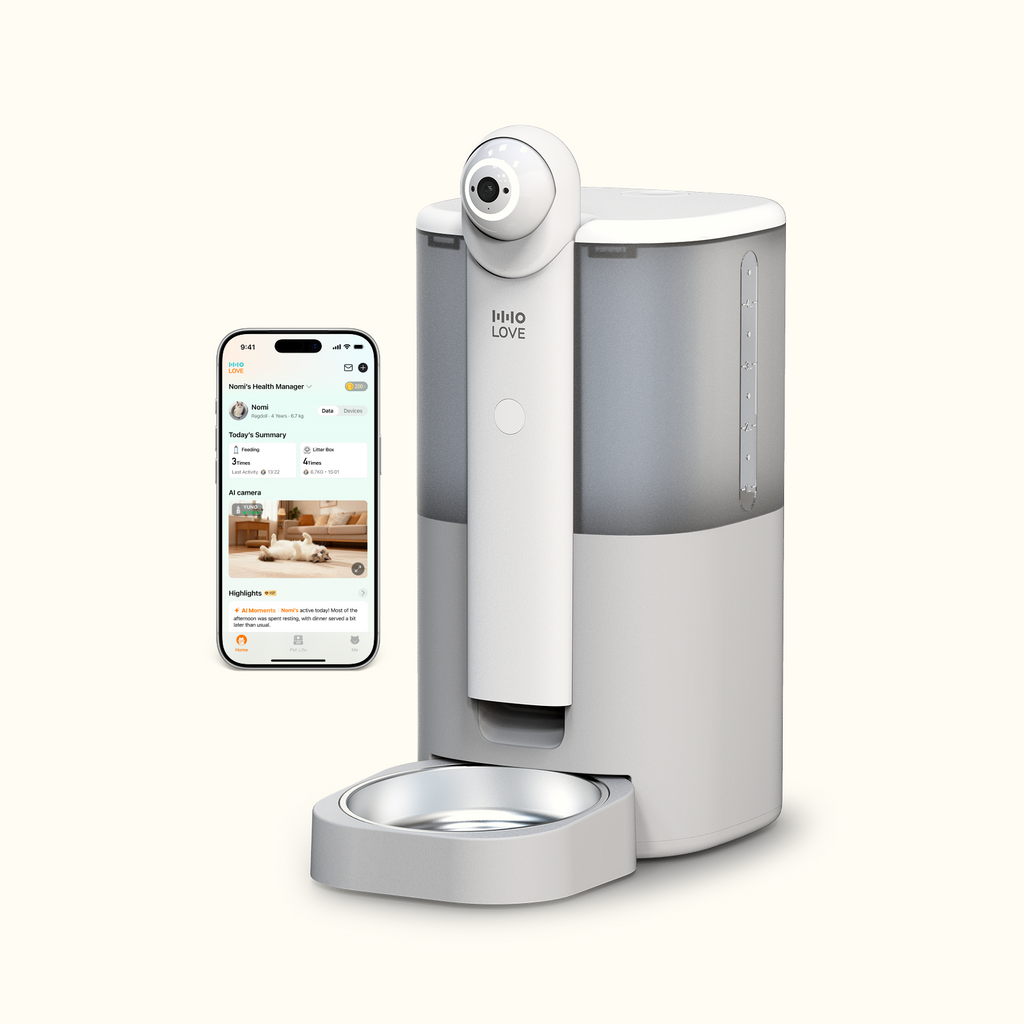 HHOLOVE HHOLOVE Yuno 360°AIカメラ付き自動給餌器 YUNO 360° AI Vision Pet Feeder — Includes 3 Months of Standard AI