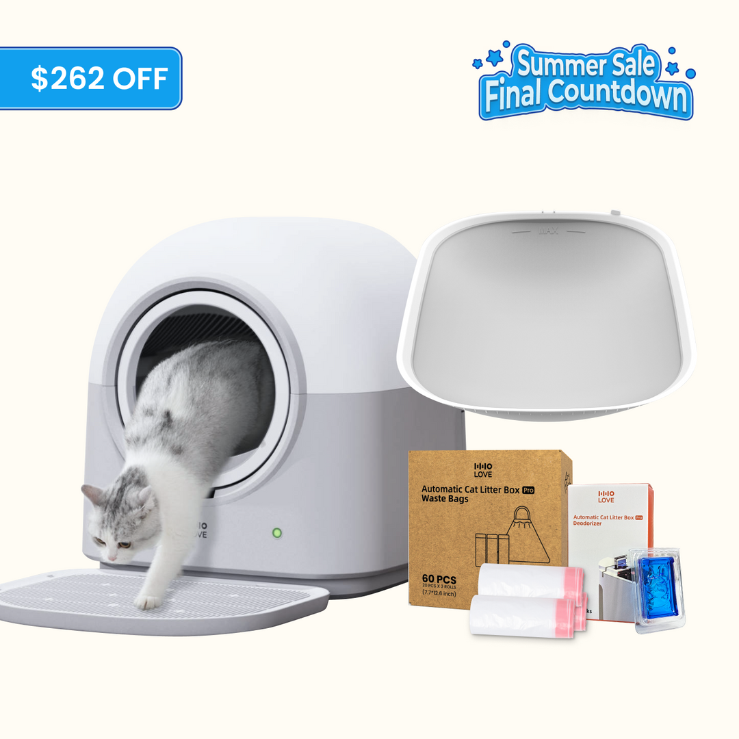 HHOLOVE Automatic Cat Litter Box Pro &amp; Accessories