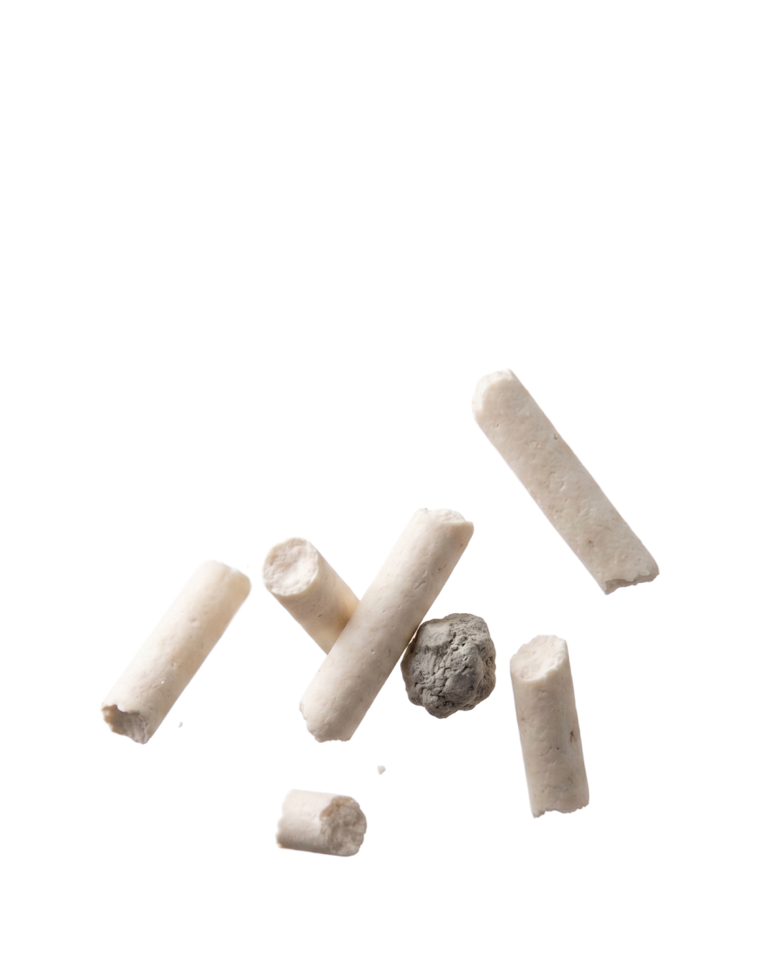 Ingredients: pea fiber, corn starch, bentonite and guar gum