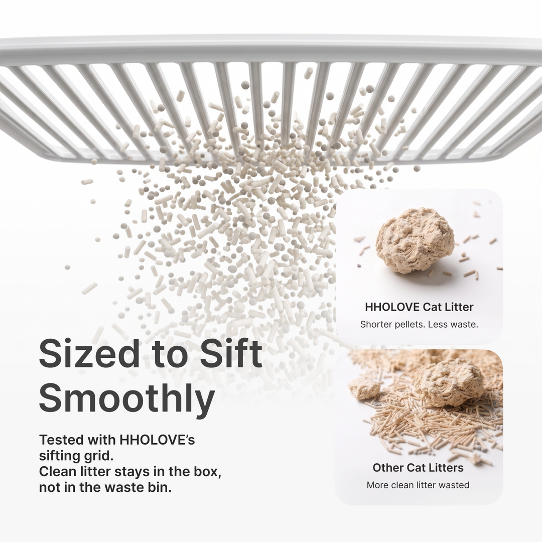 Short pellets designed for smooth sifting