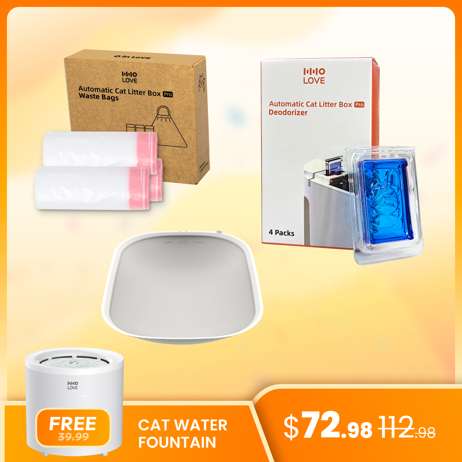 Litter Box Accessories & Water Fountain
