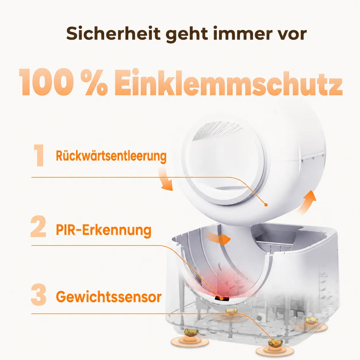 HHOLOVE Katzenklo Selbstreinigend Katzentoilette Groß XXL