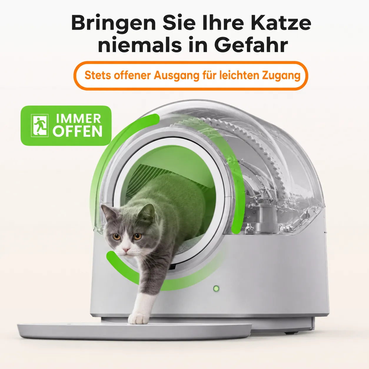 HHOLOVE Katzenklo Selbstreinigend Katzentoilette Groß XXL