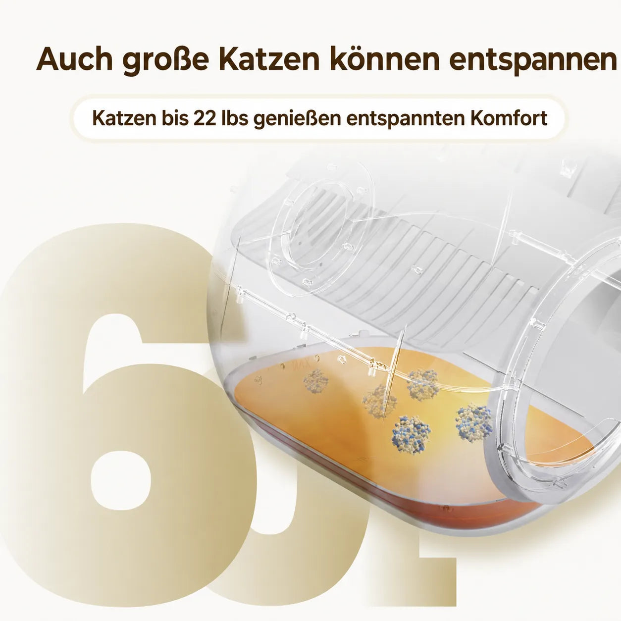 HHOLOVE Katzenklo Selbstreinigend Katzentoilette Groß XXL