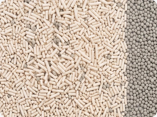 Tofu litter and bentonite blend